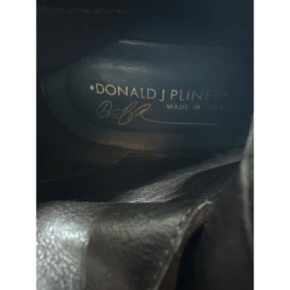 Donald J. Pliner Dona Microfiber Ankle Boots High Heel Stretchy Size 8 Brown - Picture 10 of 13